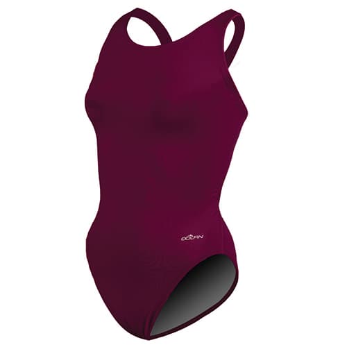 Womens Dolfin® Team Solid HP Back One Piece Swimsuit -...