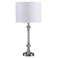 HomeRoots 19in. Silver Metal and Faux Crystal Table Lamp - image 1