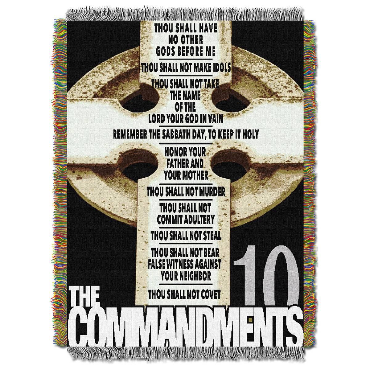 Northwest Big Ten Commandments Woven Tapestry Throw