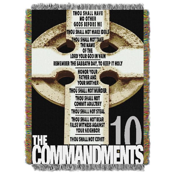 Northwest Big Ten Commandments Woven Tapestry Throw - image 