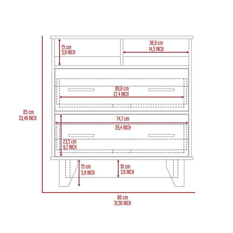 FM FURNITURE Portobelo Two Drawer Dresser