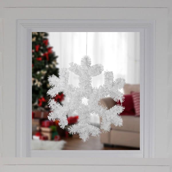 Northlight Seasonal Tinsel Snowflake Christmas Window D&#233;cor