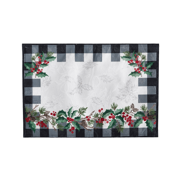 Threadmade Holly Farmhouse Charm Holiday Placemats - Set of 4
