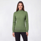 Womens Retrology Long Sleeve Cable Stitch Mock Neck Sweater - image 1
