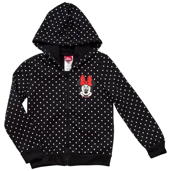 Girls (4-6x) Minnie Mouse Polka Dot Hoodie - image 