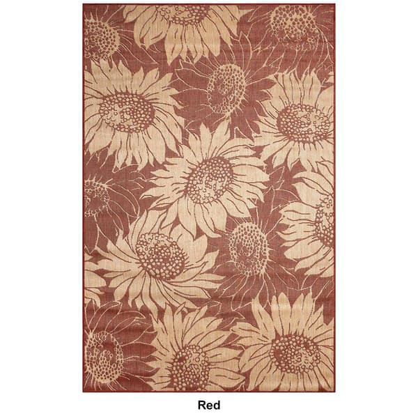 Liora Manne Carmel Sunflower Field Rectangular Area Rug