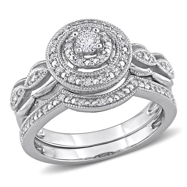 Diamond Classics(tm) 10kt. White Gold 1/4ctw. Diamond Bridal Set