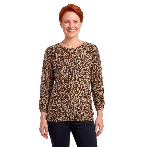 Womens Emily Daniels 3/4 Sleeve Animal Rhinestone Sweater - image 