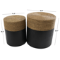 9th & Pike® Bohemian Black Wood Accent Table Set - image 3