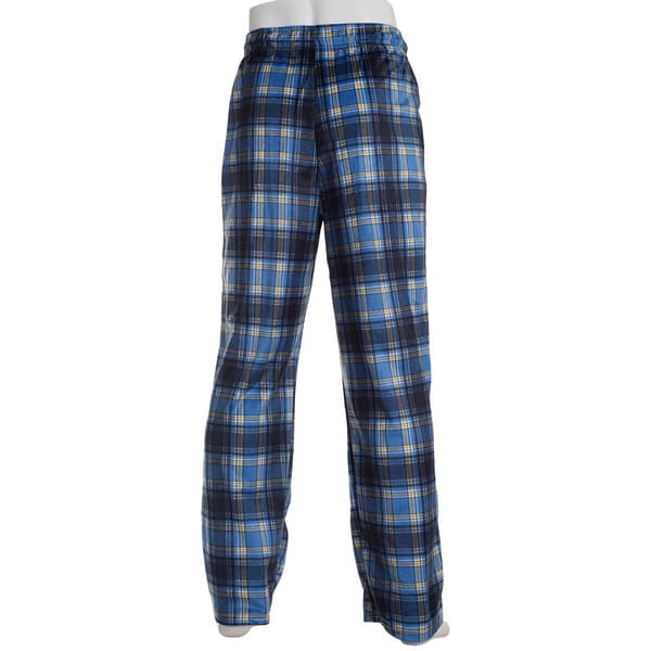 Mens Big & Tall Preswick & Moore® Plaid Silky Pajama Pants - Blue