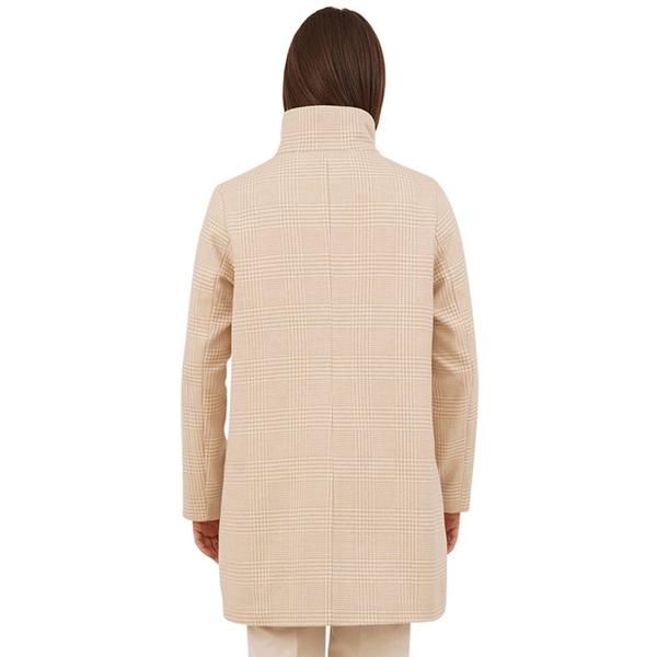 Petite Nine West Full Zip Stand Collar Faux Wool Walker