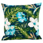Jordan Manufacturing 16in. Floral Outdoor Toss Pillow - Navy/Aqua - image 1
