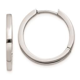 Gold Classics(tm) 14kt. White Gold Hoop Earrings