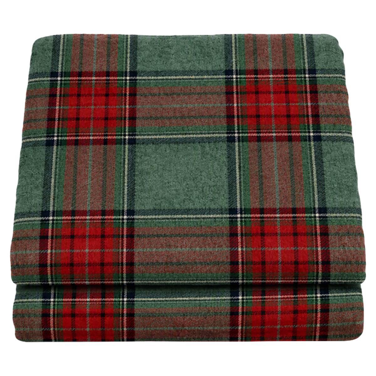 Mountain Ridge(R) Reversible Mistletoe Sherpa Throw