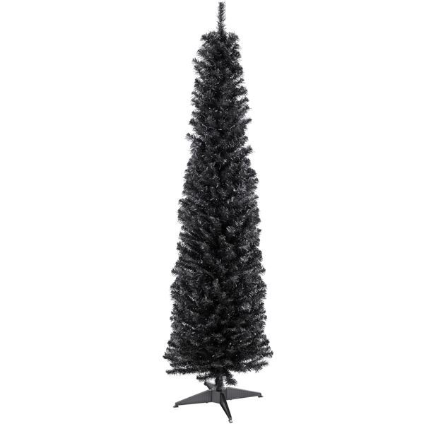 Northlight 6ft Charcoal Iridescent Slim Artificial Halloween Tree