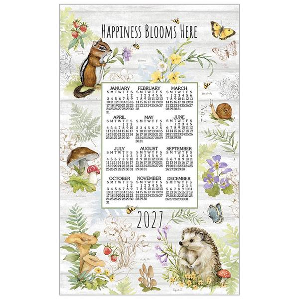 Kay Dee Cal 2027 Spring Critter Chart Calendar Towel - image 