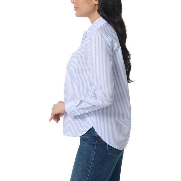 Womens Gloria Vanderbilt Livia Stripe Casual Button Down