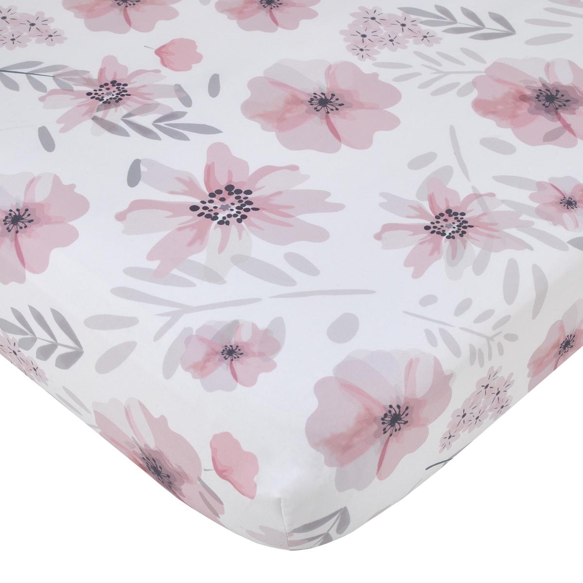 Little Love by NoJo Beautiful Blooms Crib Sheet