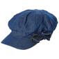 Womens Madd Hatter Denim Flower Denim Cabbie - image 1