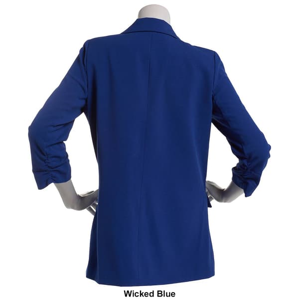Juniors Leighton Millennium Ruched Sleeve Blazer