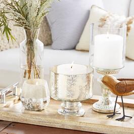 9th & Pike&#174; Clear Glass Contemporary Candle Holder