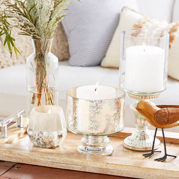 9th & Pike&#174; Clear Glass Contemporary Candle Holder