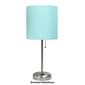 LimeLights White Stick Lamp w/Charging Outlet & Fabric Shade - image 9