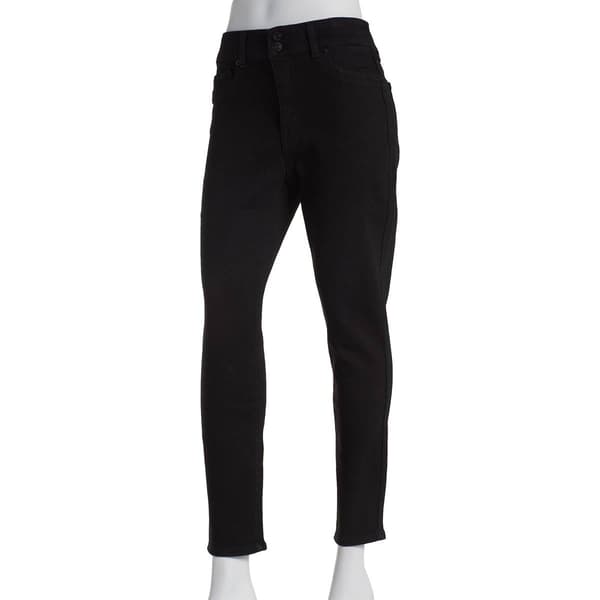 Womens Faith Jeans High-Rise Butt Lifter Skinny Ankle Jeans-Black