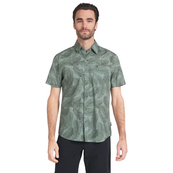 Mens Quiksilver Jungle Leaf Button Down Shirt