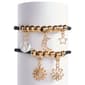 Ashley Black Cord Gold-Tone Celestial Charm Bracelet Set - image 1