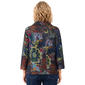 Womens Ali Miles 3/4 Sleeve Cowl Neck Abstract Floral Blouse - image 2
