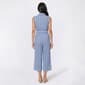 Womens Luxology Sleeveless Challis Stripe Belted Crop Jumpsuit - image 2