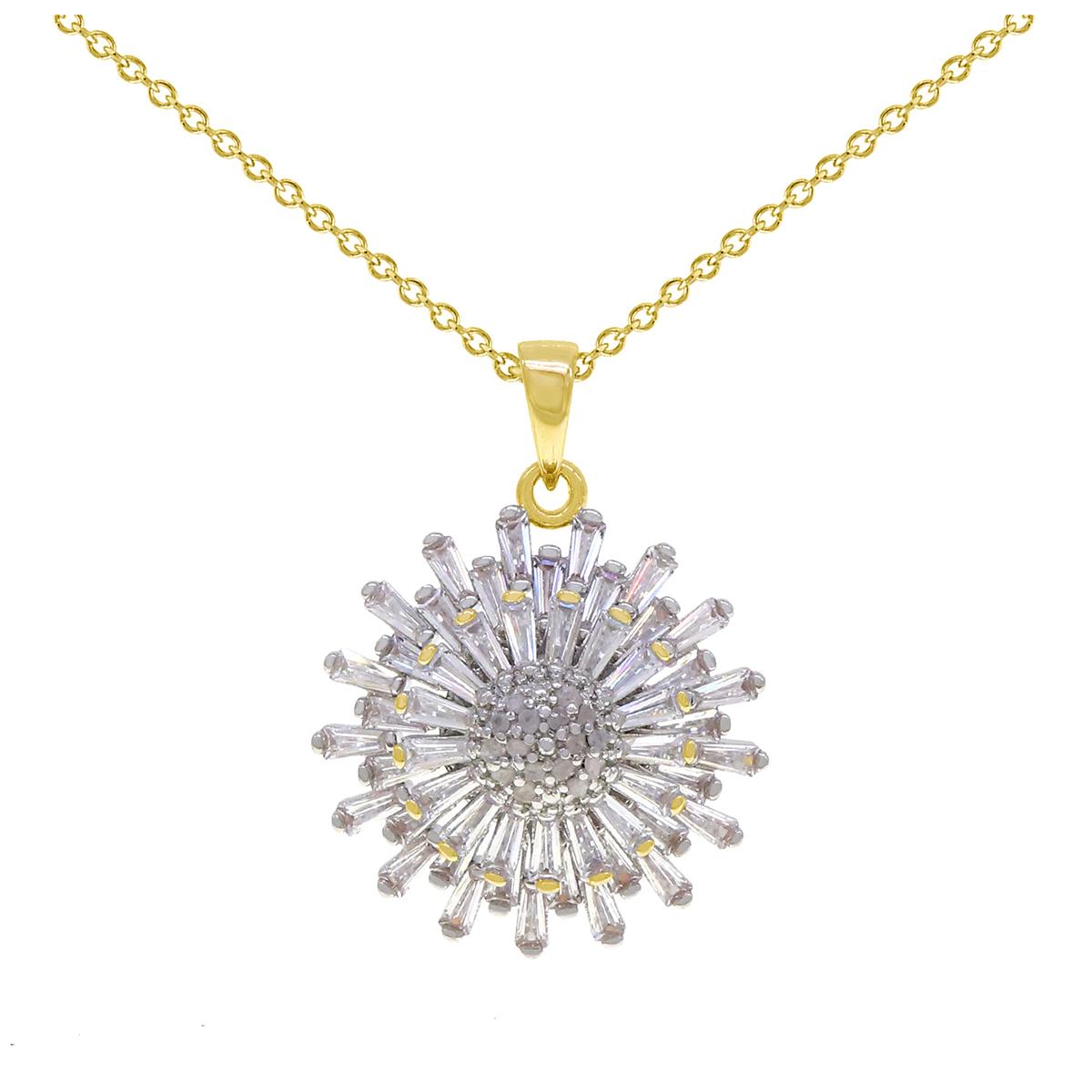 Gianni Argento Gold Plated Sunflower Pendant Necklace