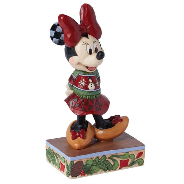 Jim Shore Disney Traditions Minnie in Sweater Christmas Figurine
