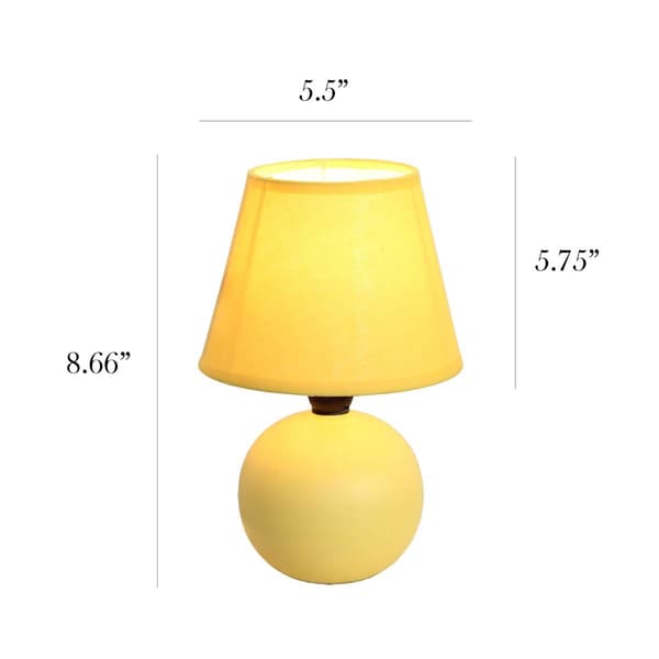 Simple Designs Mini Ceramic Globe Table Lamp - Set of 2