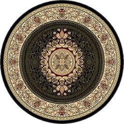 Tayse Sensation Jayden Black Round Area Rug - 5'3