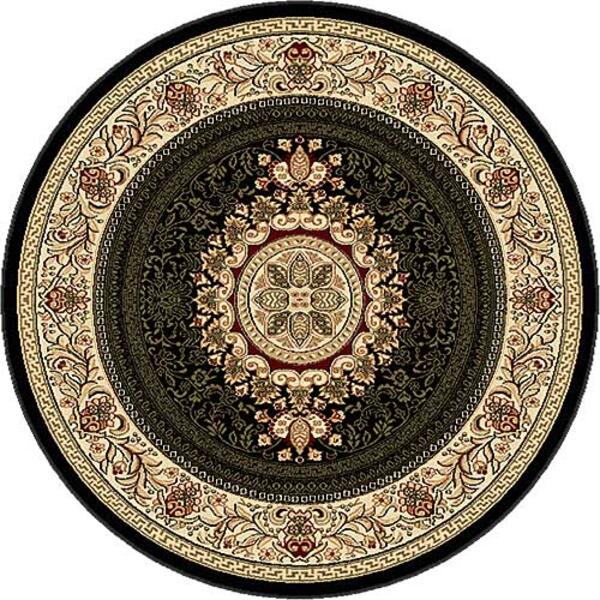 Tayse Sensation Jayden Black Round Area Rug - 5'3 - image 