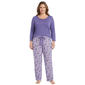 Plus Size IZOD(R) 3/4 Sleeve Solid Tee & Flowers Pants Pajama Set - image 1