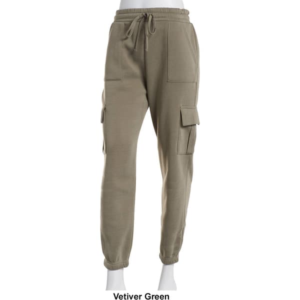 Juniors No Comment Fleece Cargo Pocket Jogger Sweatpants