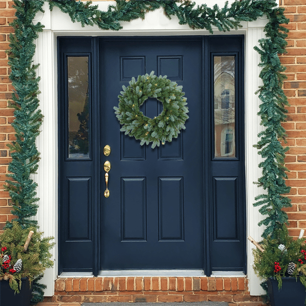 Northlight Pre-Lit Blue Spruce Artificial Christmas Wreath