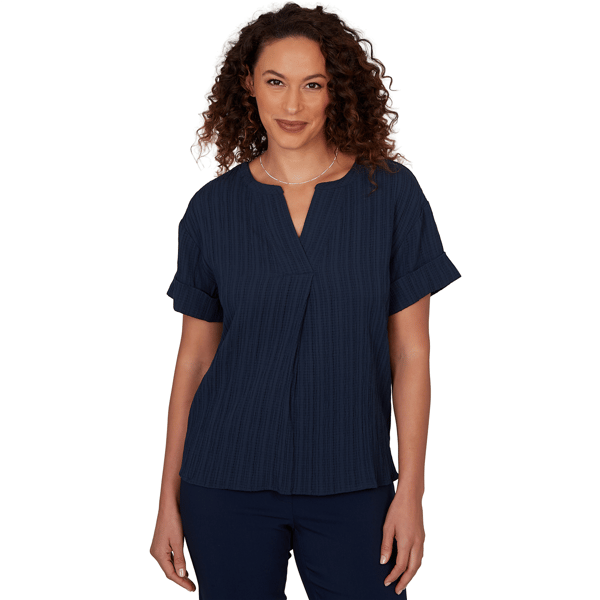 Womens Emaline Summer In The City Short Sleeve Crinkle Blouse - image 