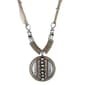 Ruby Rd. Silver-Tone Textured Round Pendant Necklace - image 1