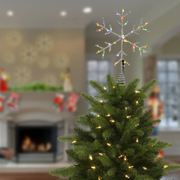 National Tree 14.5in. Dual Color® Snowflake Tree Topper