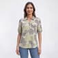 Womens Emily Daniels Elbow Sleeve 1-Pocket Starburst Blouse - image 1