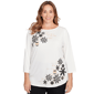 Women''s Ruby Rd. Must Haves Ii Snowflake Script Knit Top - image 1