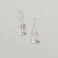 Napier Silver-Tone Filigree Rectangle Drop Earrings - image 1