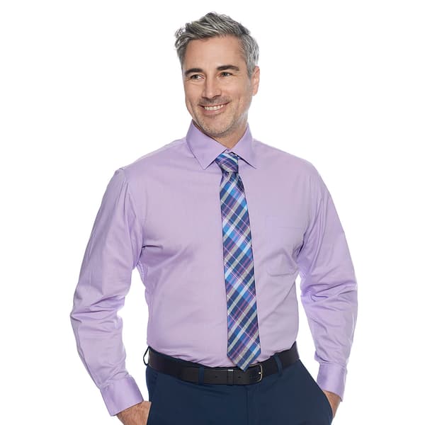 Mens Christian Aujard Purple Fitted Dress Shirt Boscov's