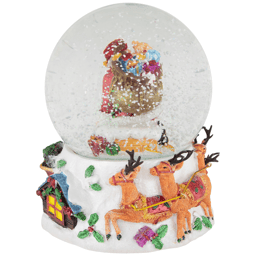 Northlight Santa Delivering Gifts Musical Christmas Snow Globe