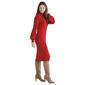 Womens Nina Leonard Long Sleeve Mock Neck Keyhole Sweater Dress - image 4