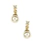 Anne Klein Small White Faux Pearl Drop Earrings - image 1